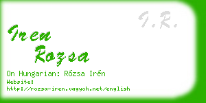 iren rozsa business card